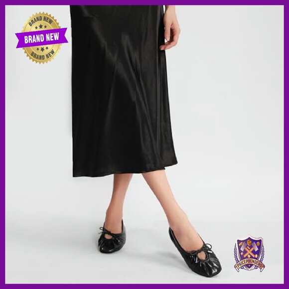 Square Toe Ballet Flats Lace Up Bow Slip On Casual Shoes - Picture 4 of 8